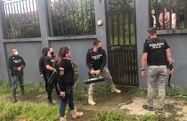 La Policía de Costa Rica durante un allanamiento