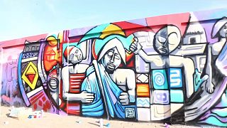 Le "mur du patrimoine" : l'histoire du Bénin en graffitis