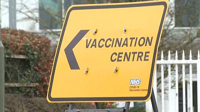 New vaccine centre opens inside the Brighton Convention Centre in southern England.