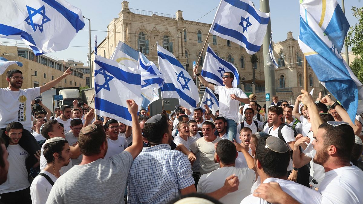 Kudüs'te mayıs ayındaki 'Kudüs Günü' kutlamaları kapsamında İsrailli milliyetçi gruplar bir araya geldi