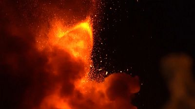 Mt. Etna erupts