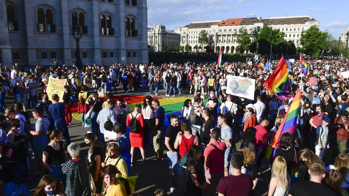 Macaristan'da LGBT hakları gösterisi 