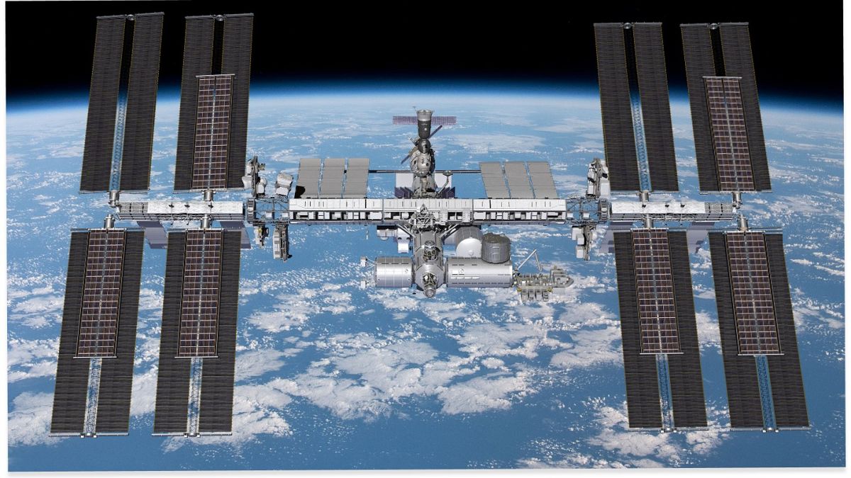 Six iROSA solar arrays in the planned configuration will augment the power drawn from the existing arrays on the International Space Station.