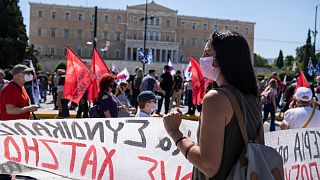 The strike was affecting all modes of public transport, including ferries to and from the Greek islands.