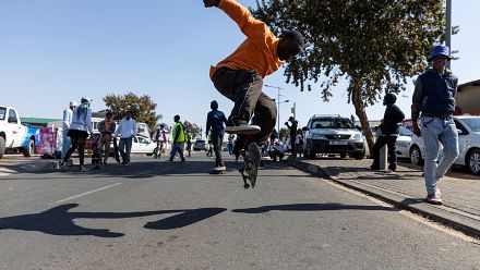 Soweto skateboarders speed down iconic street to celebrate Youth Day in South Africa