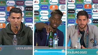 Cristiano Ronaldo, Paul Pogba and Manuel Locatelli have all moved sponsored drinks from view in recent press conferences.