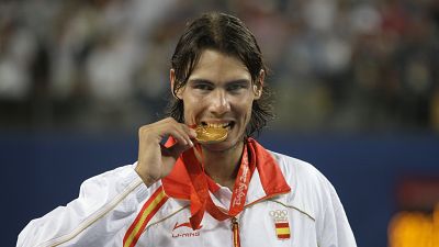 L'oro olimpico di Rafa Nadal in singolare nel 2008 a Pechino. 