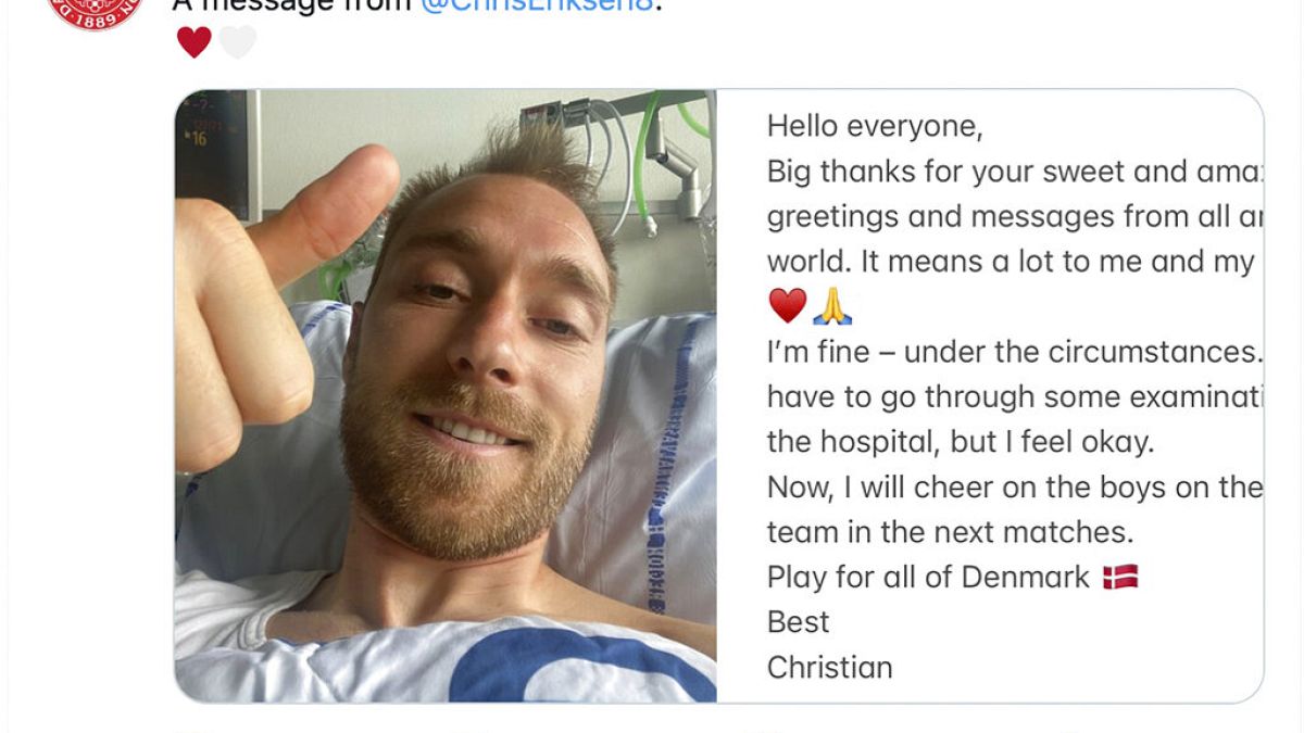 Nachricht von Christian Eriksen aus dem Krankenhaus
