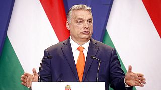 Hungarian prime minister Viktor Orban, speaks during a joint press conference in Budapest, Hungary