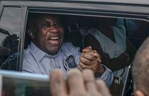 L'ancien président ivoirien Laurent Gbagbo à son retour à l'aéroport d'Abidjan, le 17/06/2021