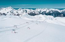 The Deux Alpes glacier awaits skiers all summer long.
