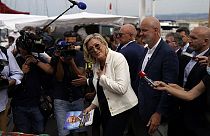 Marine Le Pen auf Wahlkampf-Tour im Süden Frankreichs, in Six-Fours-les-Plages, 17.06.2021