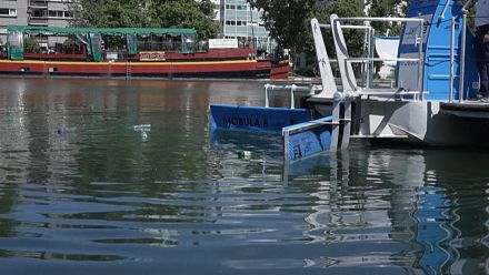 River cleaning boat to help remove waste from Paris waterways