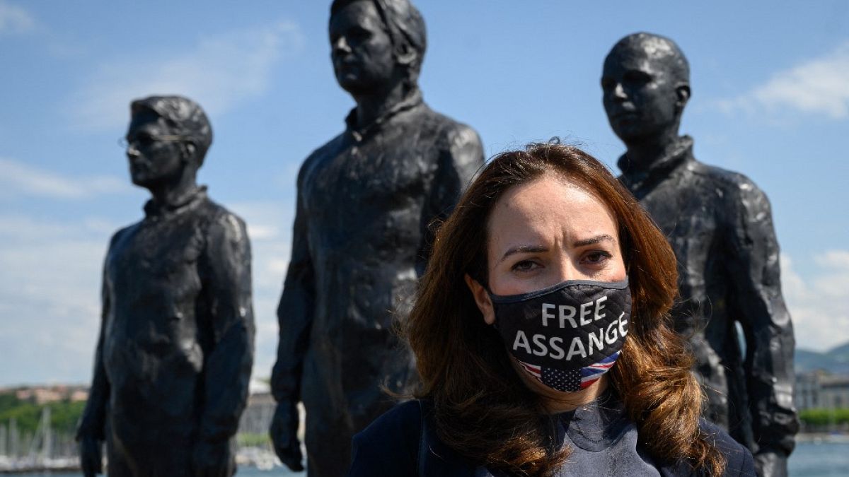 Stella Morris, Lebensgefährtin von Julian Assange,in Genf