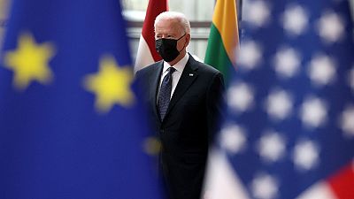 US President Joe Biden arrives for an EU - US summit in Brussels