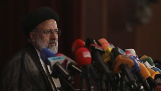 Iran's new President-elect Ebrahim Raisi speaks during a press conference in Tehran, Iran, Monday, June 21, 2021.