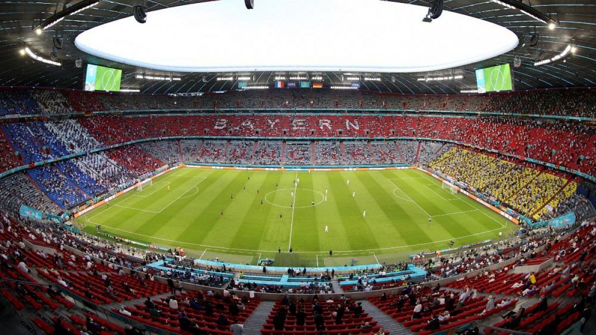 Allianz Arena in München, wo an diesem Mittwoch die deutsche Nationalmannschaft gegen Ungarn spielen wird.