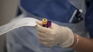 Stock photo of blood samples. Thousands of British haemophiliacs were killed after being treated with blood products infected with HIV and hepatitis in the 1970s and 80s.