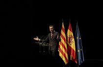 İspanya'nın Barselona kentinde konuşma yapan Başbakan Pedro Sanchez