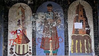 Mosaics across Ukraine have been badly vandalised