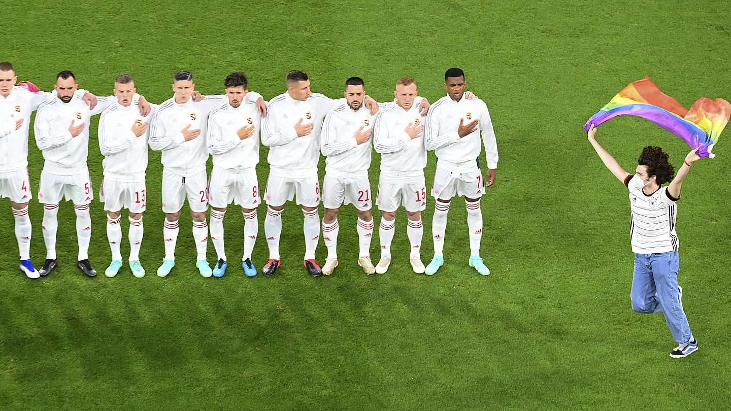 English soccer club plays match wearing jerseys designed after LGBT pride  flag