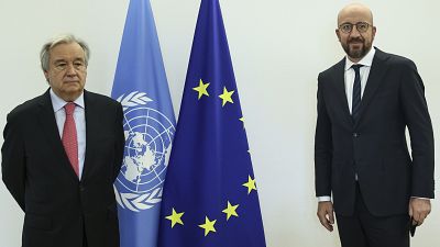 Guterres pide apoyo a la UE para progresar en la vacunación global