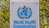 Dünya Sağlık Örgütü'nün İsviçre'nin Cenevre kentindeki genel merkezinin girişi