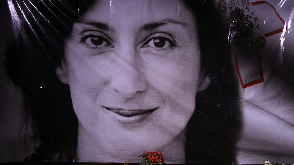 Πορτρέτο της δολοφονηθείσας Μαλτέζας δημοσιογράφου Δάφνης Γκαρουάνα Γκαλίζια.