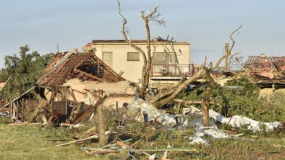 Vehicles, buildings wrecked in Czech Rep tornado