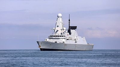 British destroyer HMS Defender arrives at the port of Batumi, Georgia. British destroyer HMS Defender arrives at the port of Batumi, Georgia.