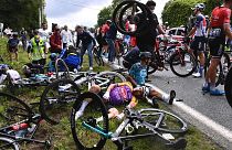 Fransa Bisiklet Turu'nda (Tour de France) zincirleme kaza