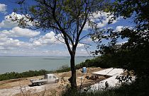 Une construction encours sur les rives du lac Balaton