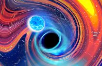 ستاره نوترونی در کنار یک سیاه‌چاله