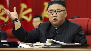زعيم كوريا الشمالية كيم جونغ أون خلال اجتماع حزب العمال في بيونغ يانغ - كوريا الشمالية.
