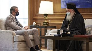 Κυριάκος Μητσοτάκης με Αρχιεπίσκοπο Ιερώνυμο
