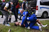 Fransa Bisiklet Turu'nun 26 Haziran'daki açılış etabında 50 bisikletçi zincirleme kaza yaptı