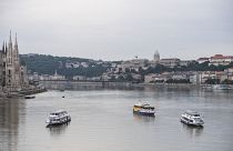 Parte del río Danubio en Budapest, Hungría.