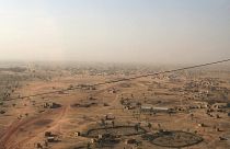 منظر جوي لمدينة جيبو في بوركينا فاسو، مركز النزاع في البلاد. 2021/02/18
