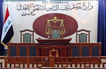 غرفة المحاكمات في محكمة بغداد في العراق