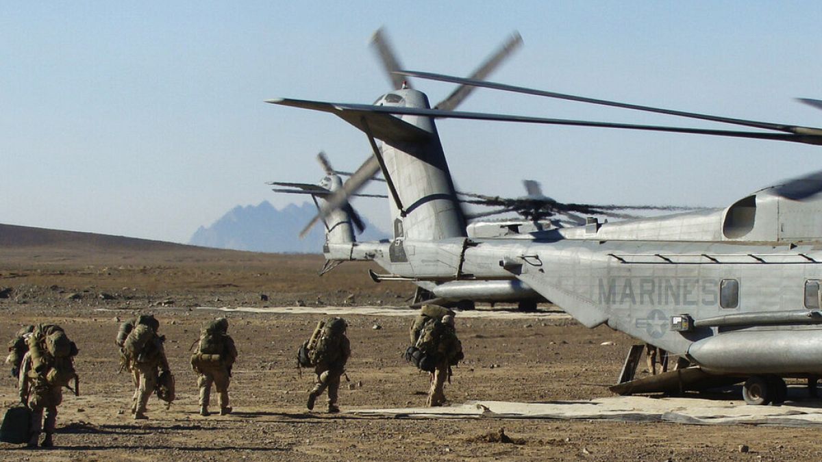 Militari statunitensi alla base area di Bagram, in Afghanistan