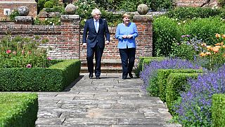 Angela Merkel bei Boris Johnson auf dem Landsitz in Chequers bei London