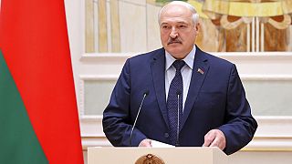 Aleksander Lukashenko durante la cerimonia a Minsk