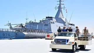 الرئيس المصري عبد الفتاح السيسي يفتتح قاعدة "٣ يوليو" البحرية بمنطقة جرجوب علي الساحل الشمالي الغربي لمصر