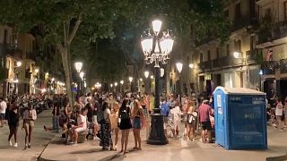 Revellers in Barcelona 