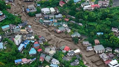 موقع انهيار التربة في أتامي، محافظة شيزوكا، جنوب غرب طوكيو، اليابان، الأحد 4 يوليو 2021