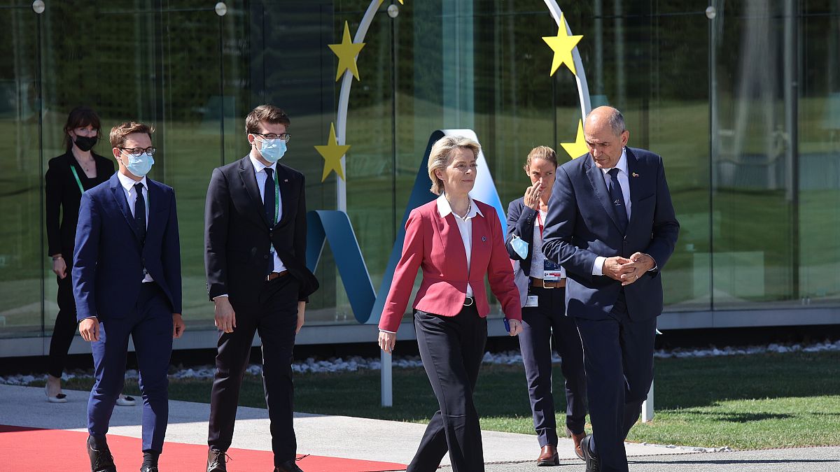 Ursula von der Leyen and PM Janez Janša met in Ljubljana to kick off the EU Council presidency.