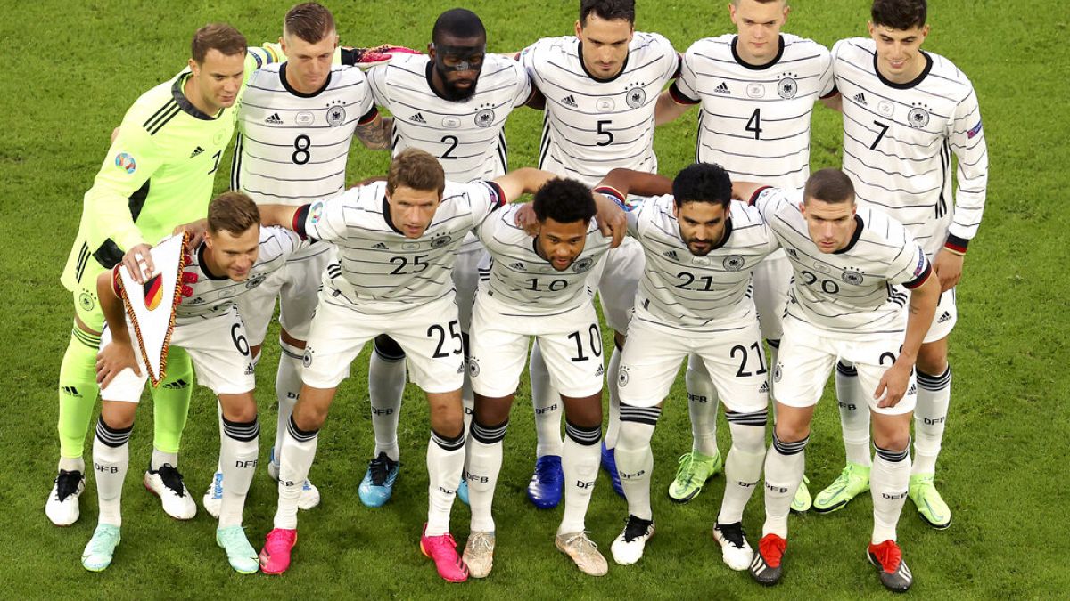 Die DFB-Elf vor ihrem ersten EM-Spiel gegen Frankreich in München, 15.06.2021