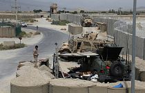 استقرار نیروی‌های افغانستان در پایگاه هوایی بگرام پس از تخلیه آن توسط ارتش آمریکا