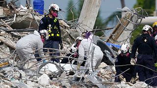 Search and rescue operations resumed with workers combing through the debris of the Champlain Tower South complex, Monday, 5 July 2021