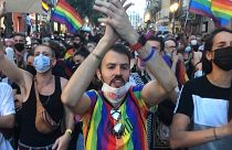 تصاویری از تظاهرات علیه همجنسگراستیزی در مادرید پس از قتل جوان ۲۴ ساله